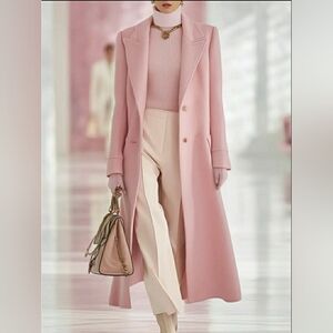NEW! Beautiful Woman's Long Pink Coat
